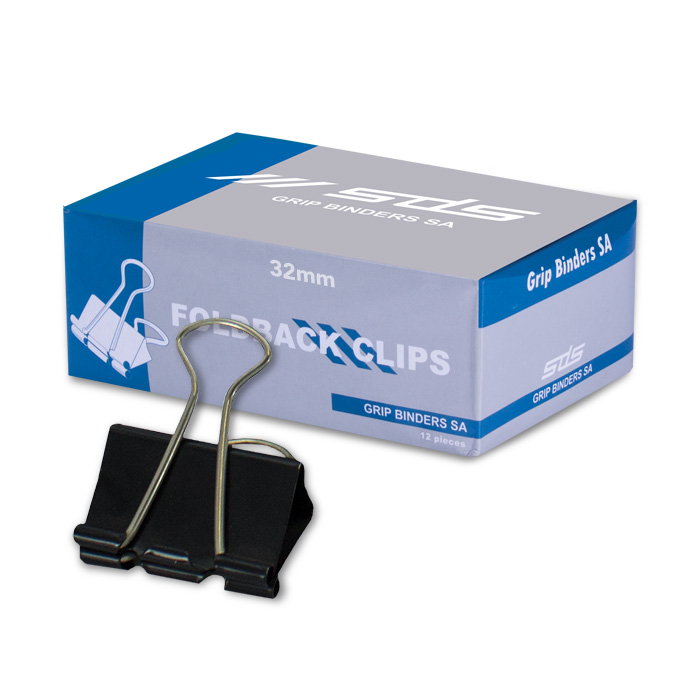 32mm Foldback Clips – Box of 12