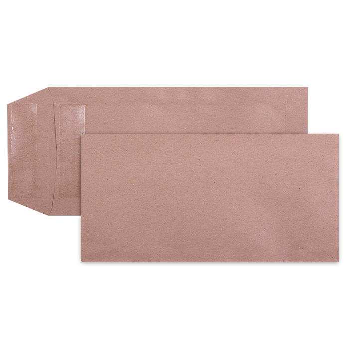 LEO DLP Manilla Self Seal Envelopes – Open Short Side – Box of 500