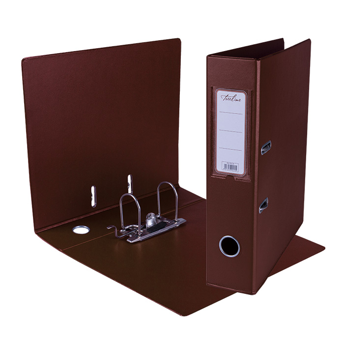 Treeline Lever Arch File PVC Burgundy A4 – 70mm Spine with Rado