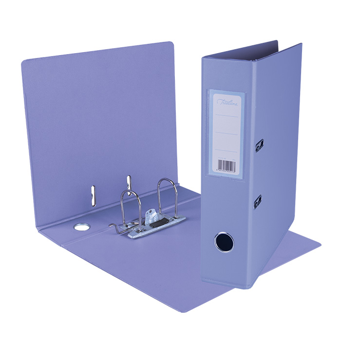 Treeline Lever Arch File PVC Lilac A4 – 70mm spine and Rado