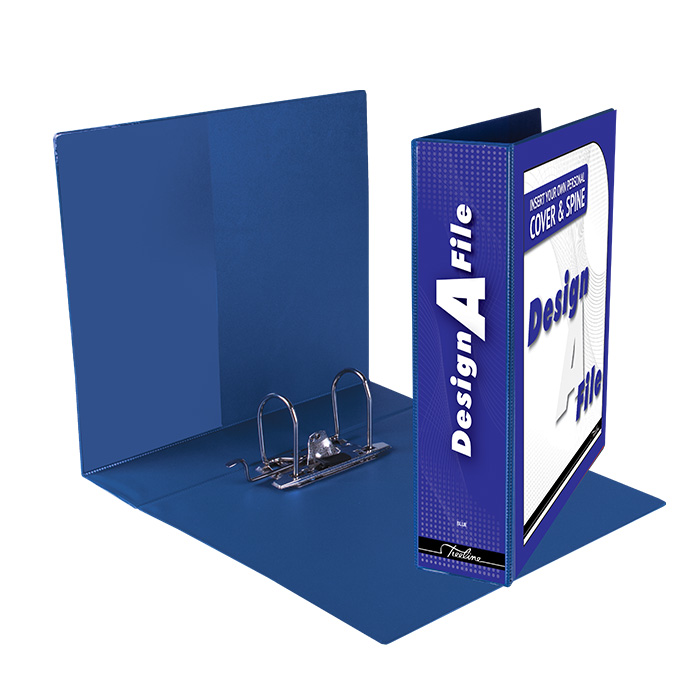 Treeline Design-A-File A4 70mm Lever Arch File Blue