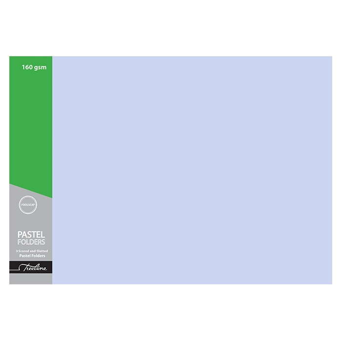 Treeline Tokai Board Folder Lilac 2 Fold Foolscap 160gsm Pack of 100