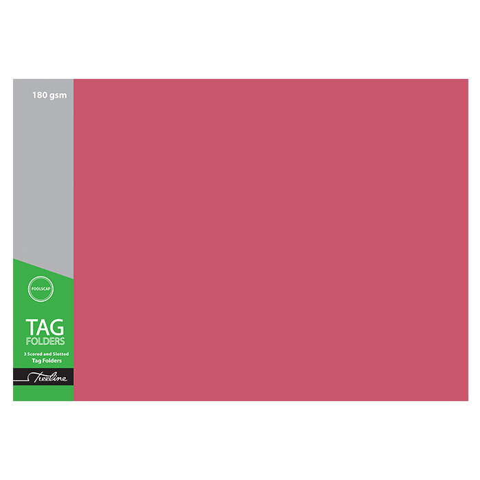 Treeline Tag Manilla Board Folder Red 2 Fold Foolscap – Pack of 100