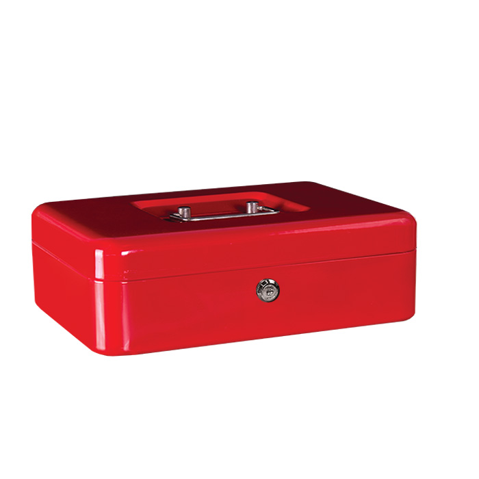 Treeline  Cash Box Red Metal 12 Inch  (300mm)