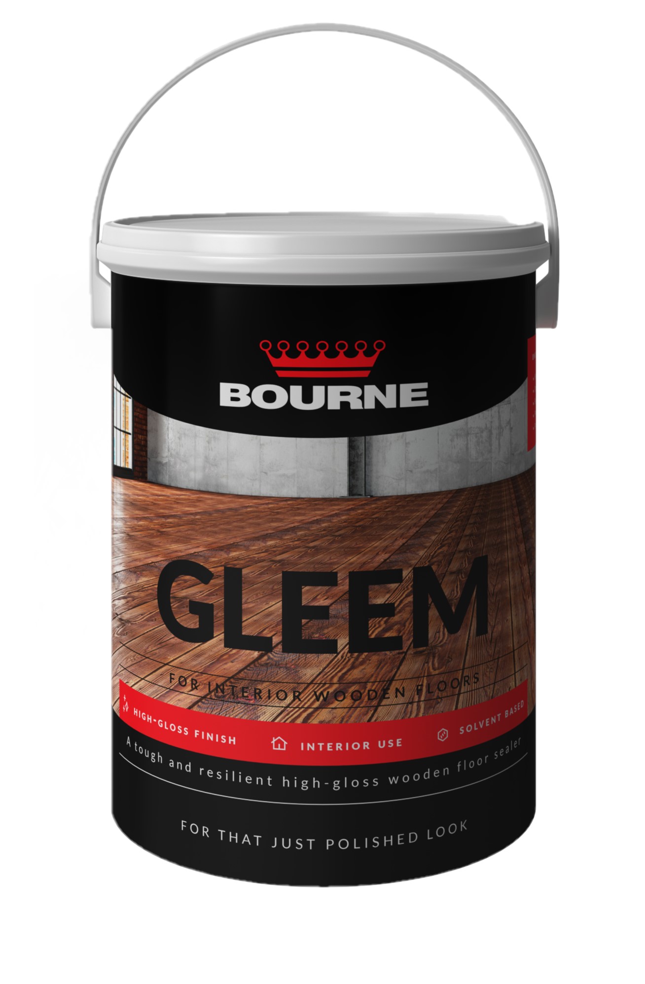 Bourne Gleem High Gloss Interior Wooden Floor Sealer 5lt