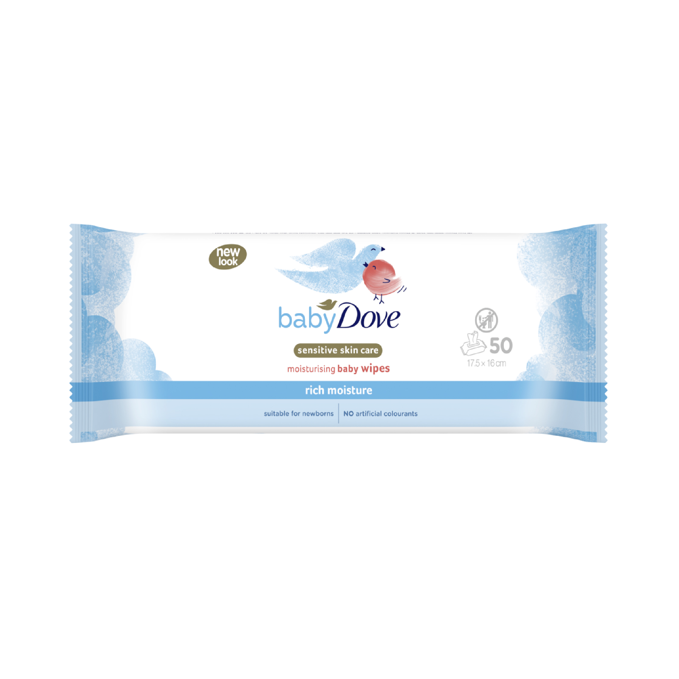 Dove – Wipes Sensitive – 50 Wipes