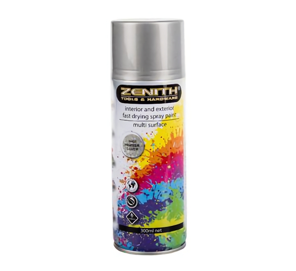 Zenith Bulk Pack x2 Spray Paint 300ml – Hammer Silver