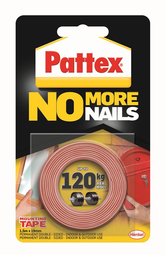 Pattex – No More Nails – Adhesives – Double Sided Mounting Tape – 120kg