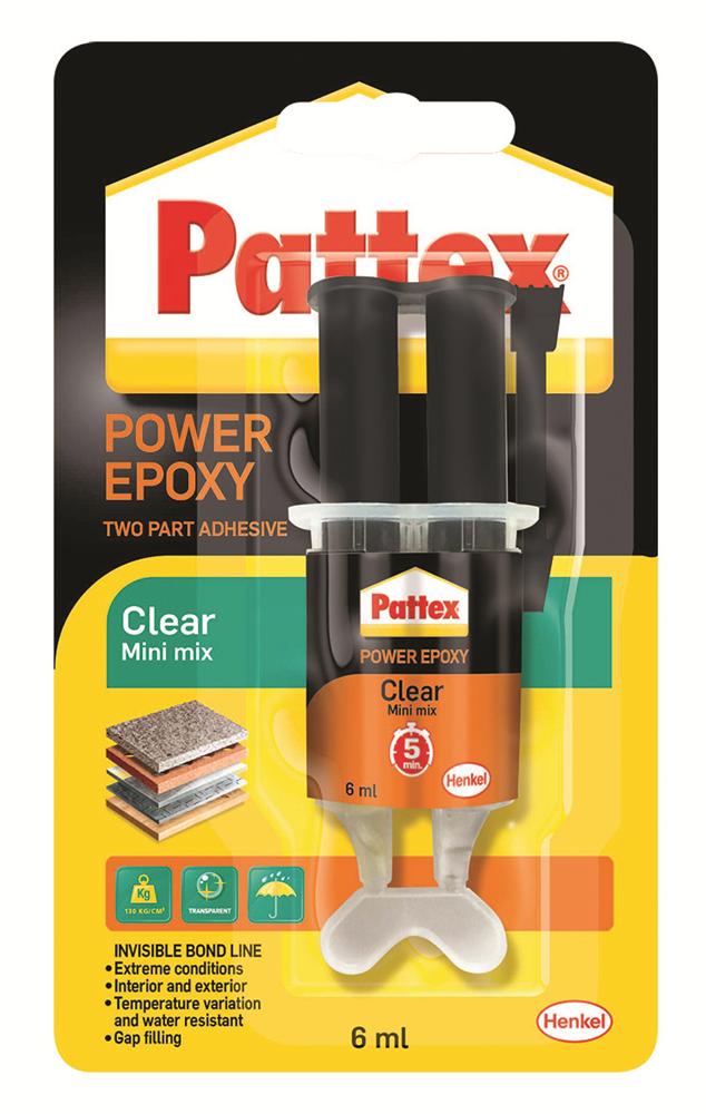 Pattex Epoxy Clear Mini Syringe 6 ml carded