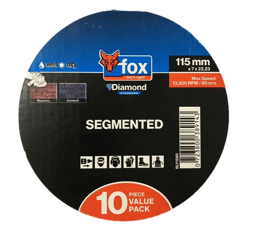 Fox Tools – Segmented 11500 Diamond Blades – Set of 10
