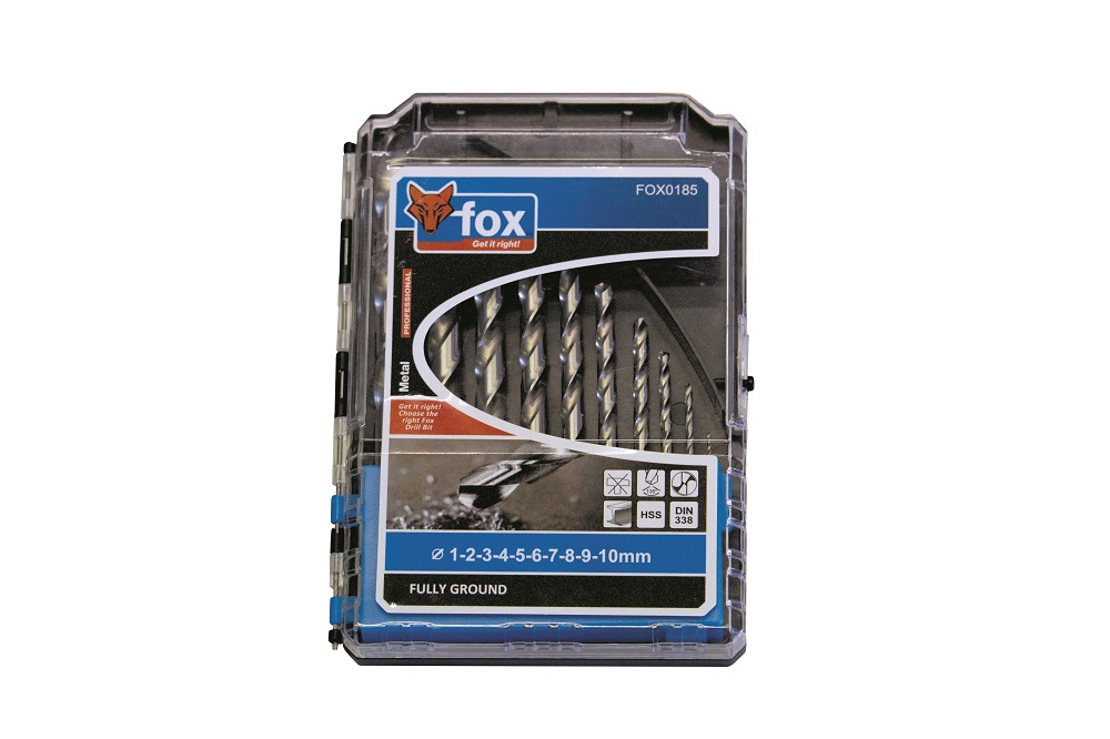 Fox Tools – High-Speed Steel Drill Bit – Set of 10