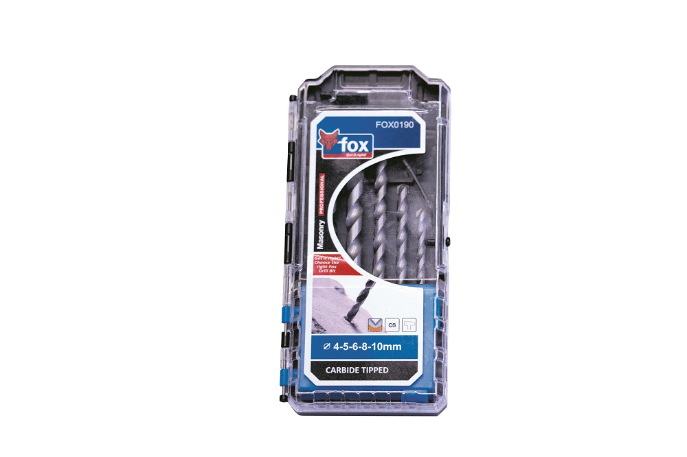 Fox Tools – Masonry Drill Bit – Set of 5