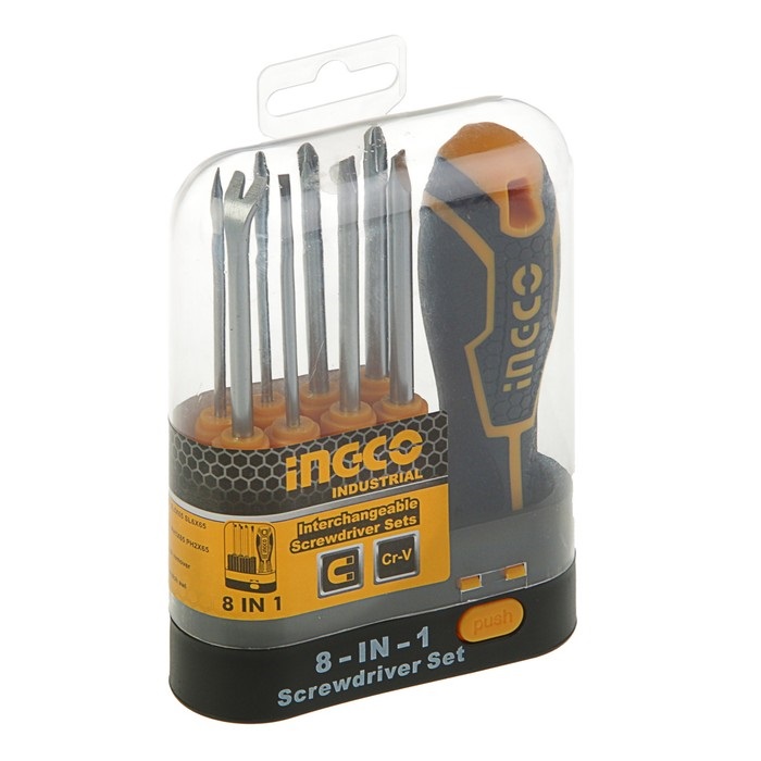 Ingco 9 Piece Interchangeable Screwdriver Set