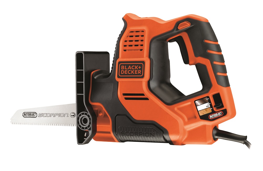 Black & Decker – Auto select Scorpion Saw in Kit box – 500W