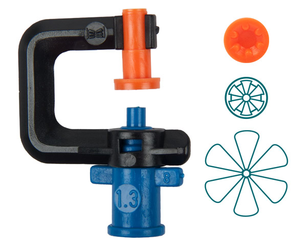 Rainjet Micro Starter 360° Jet Head 1.3mm – Orange