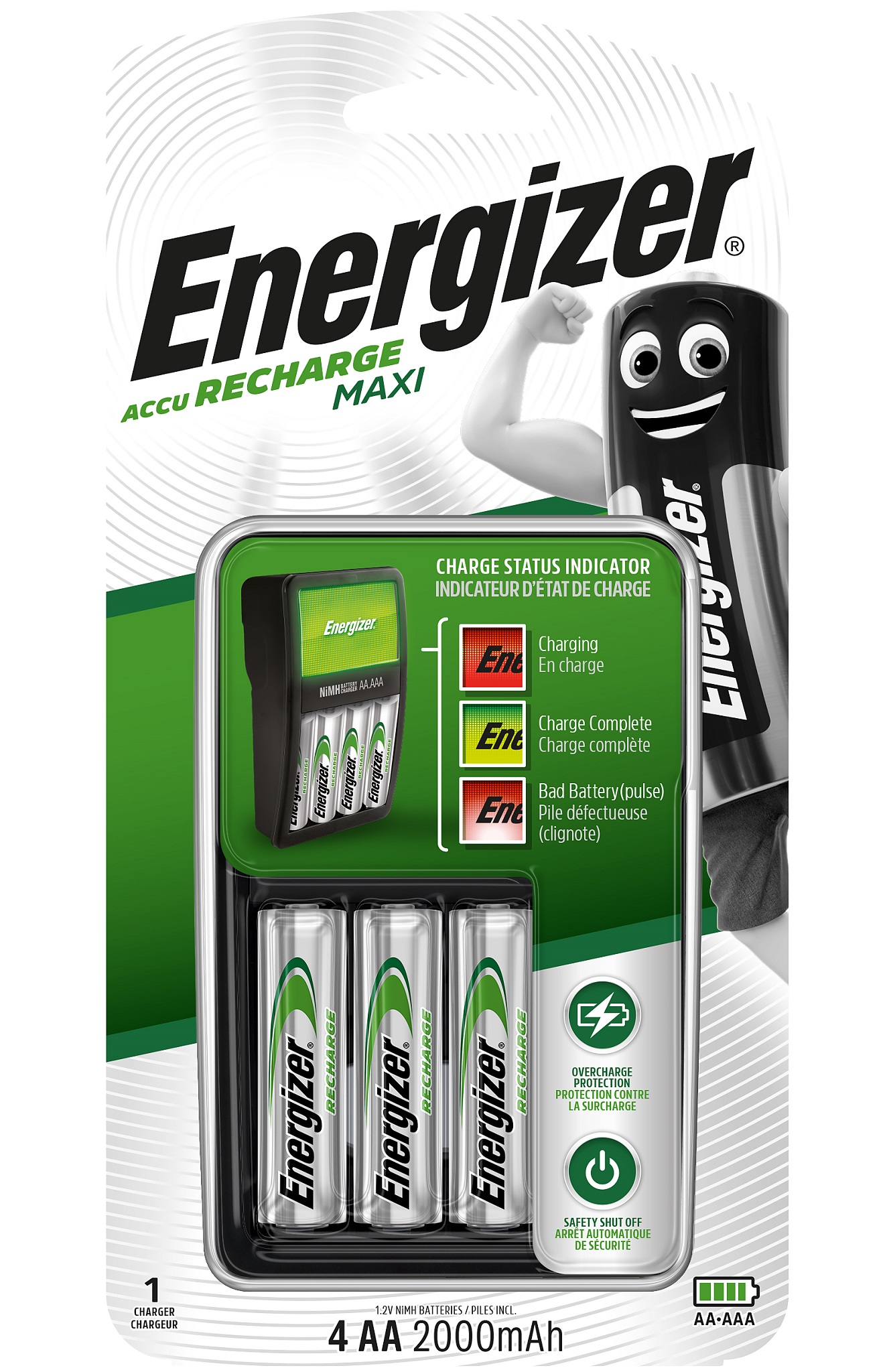 Energizer AA Nimh batteries & 2000 mAh maxi charger