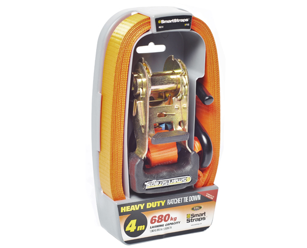 Smart Straps 4m Ratchet Tie Down Pad – Orange