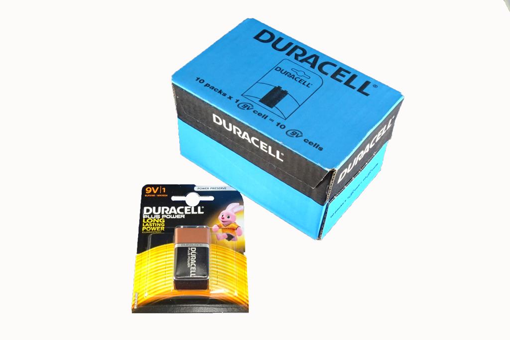Duracell Plus Power 9V Alkaline Batteries – Box of 10 Packs