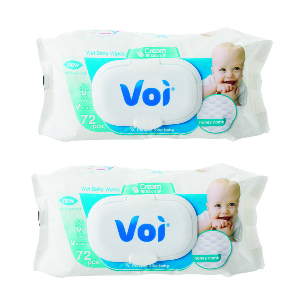 Voi Baby Wet Wipes – 2 Pack (72 Pieces)