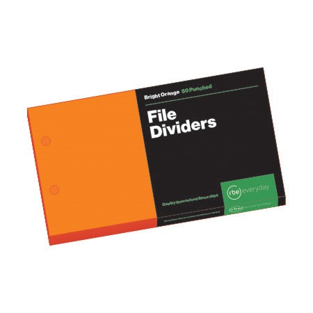 RBE: Bright Orange Board Dividers – 50 Sheets