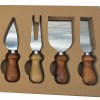 Mabibuch Stainless Steel Cheese Knives with Wooden Handles – 4 Piece Set Mabibuch Stainless Steel Cheese Knives with Wooden Handles – 4 Piece Set