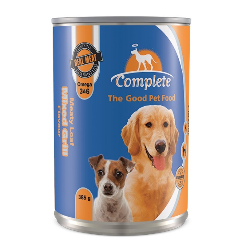 Complete Tinned Dog Food – Mixed Grill (385g Tin x 12 Pack)