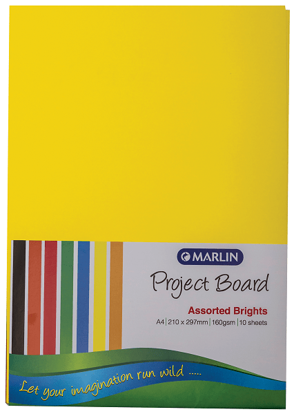 Marlin: Project Boards A4 10’s – Bright Assorted