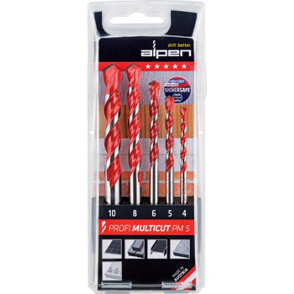 Alpen – Multicut Drill Bit Set – Set of 5
