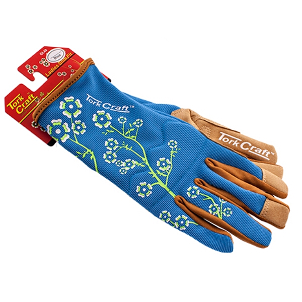 Tork Craft Ladies Slim Fit Garden Gloves – Blue