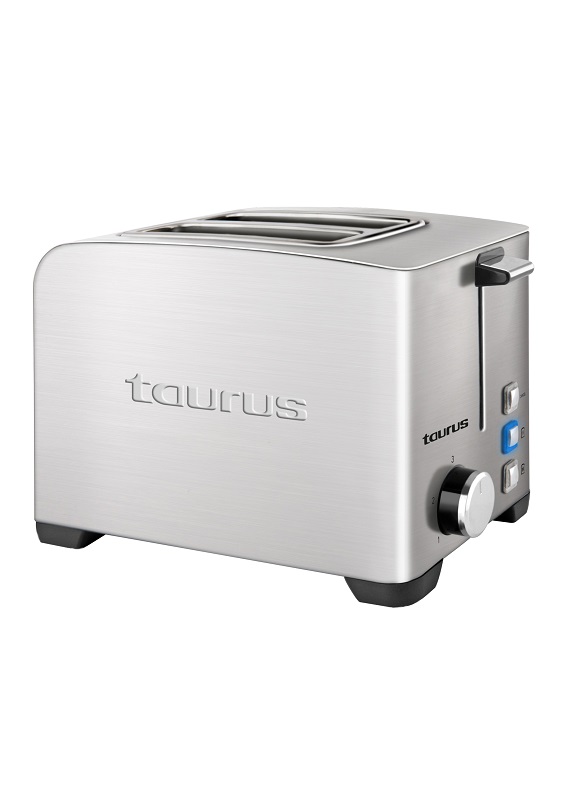 Taurus – 2 Slice 850W Stainless Steel 5 Heat Toaster – Brushed Silver
