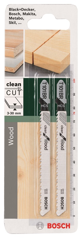 Bosch – 101 BR Jigsaw Blade Clean For Wood – Set Of 2