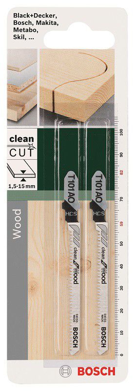 Bosch – 301 CD Jigsaw Blade Clean For Wood – Set Of 2