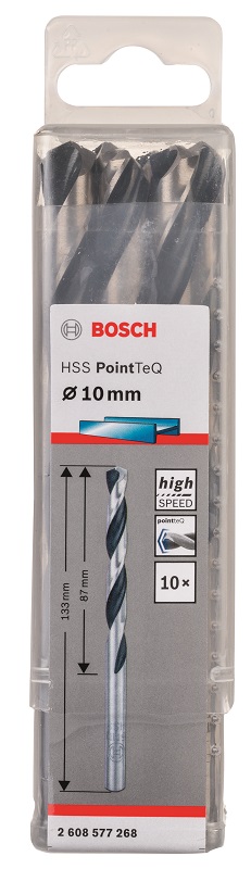 Bosch – Metal Drill Bit HSS Pointteq – 10.0mm