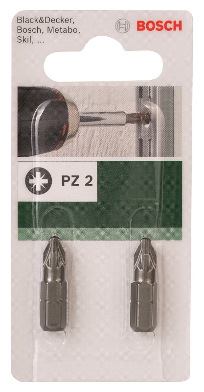 Bosch – Standard Cross Headed Screwdriver Bit – Pz 2