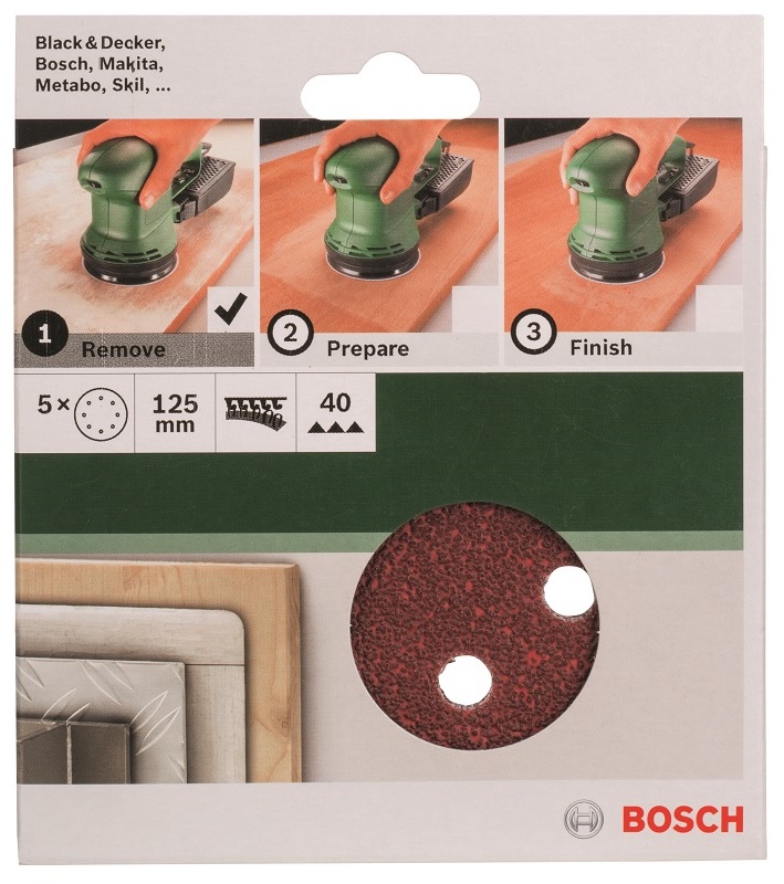 Bosch – 125mm/40 Sanding Sheet For Orbit Sanders