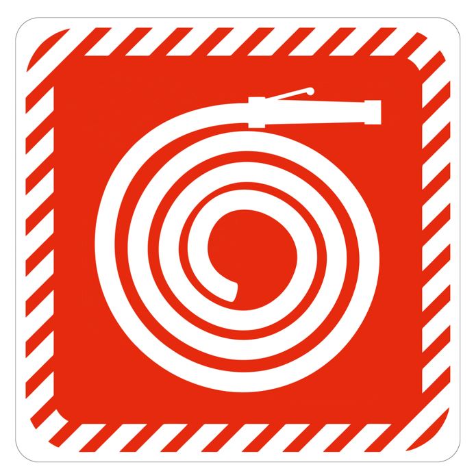 Parrot Products: White Fire Hose Reel Symbolic Sign on White ACP 15cm*15cm