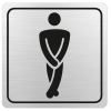 Parrot Products: Gents Toilet Symbolic Sign on Brushed ACP 15cm*15cm Parrot Products: Gents Toilet Symbolic Sign on Brushed ACP 15cm*15cm