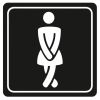 Parrot Products: Ladies Toilet Symbolic Sign on Black ACP 15cm*15cm Parrot Products: Ladies Toilet Symbolic Sign on Black ACP 15cm*15cm