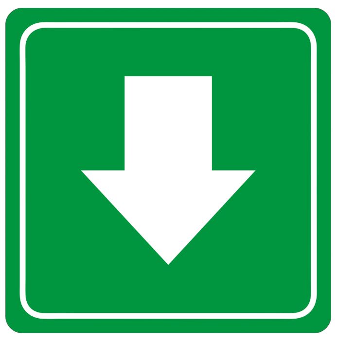 Parrot Products: Green Arrow Symbolic Sign on White ACP 15cm*15cm