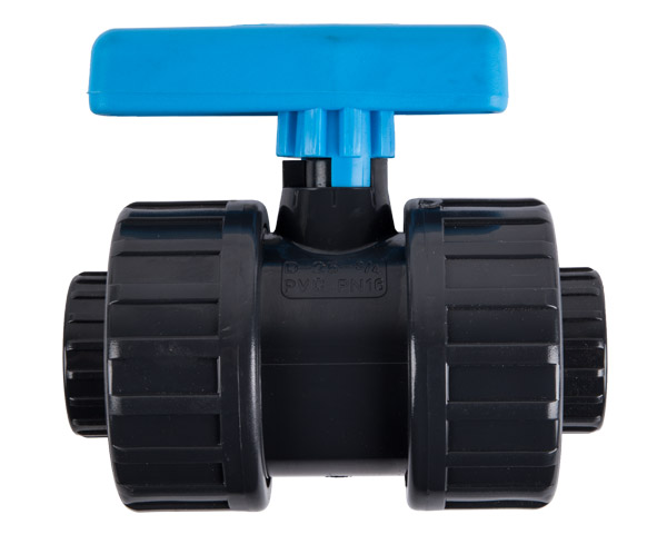 Bulk Pack x 3 PVC Double Union Bsp Ball Valve – 3/4