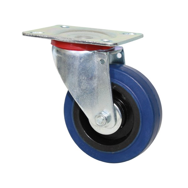 Caslad Elastic Rubber Swivel Castor – 80mm