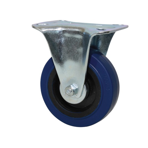 Caslad Elastic Rubber Fixed Castor – 100mm
