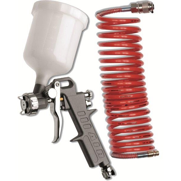 Air Craft Gravity Feed Spray gun with 5m Spiral Hose
