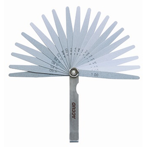 ACCUD Feeler Gauge Length 100mm (0.05-1.00mm) 13 Piece