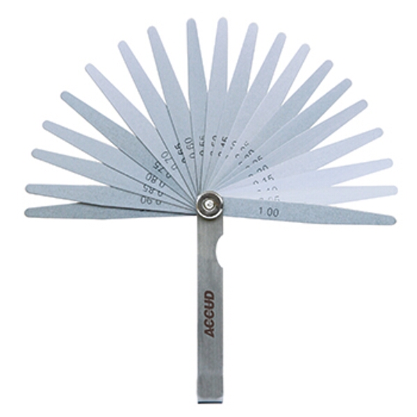 ACCUD Feeler Gauge 17 Blade 100mm 0.02-1.00mm