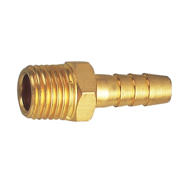 Aircraft Hose Tail Connector Brass 1/4M X 8mm