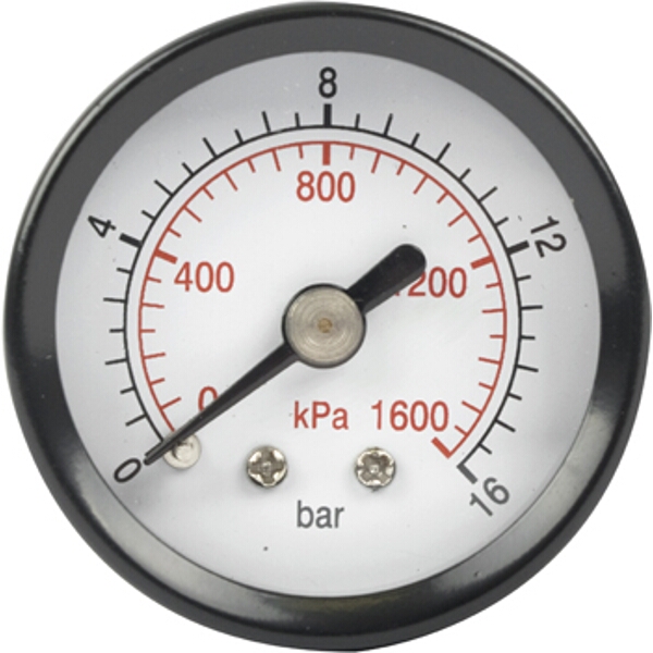 Aircraft Press. Gauge 40mm 1/8″ Rear Fit 0-16Bar 0-1600Kpa