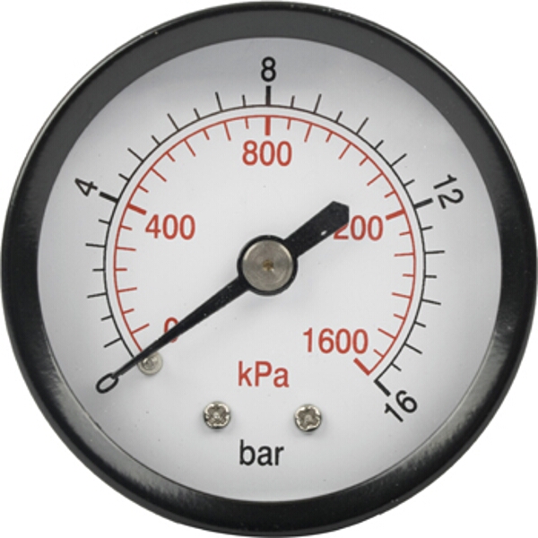 Aircraft Press. Gauge 50mm 1/4″ Rear Fit 0-16Bar 0-1600Kpa