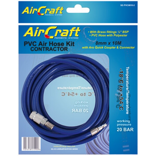 Aircraft Pvc Hose 8mm X 10M With Aro Quick Coupler & Connector