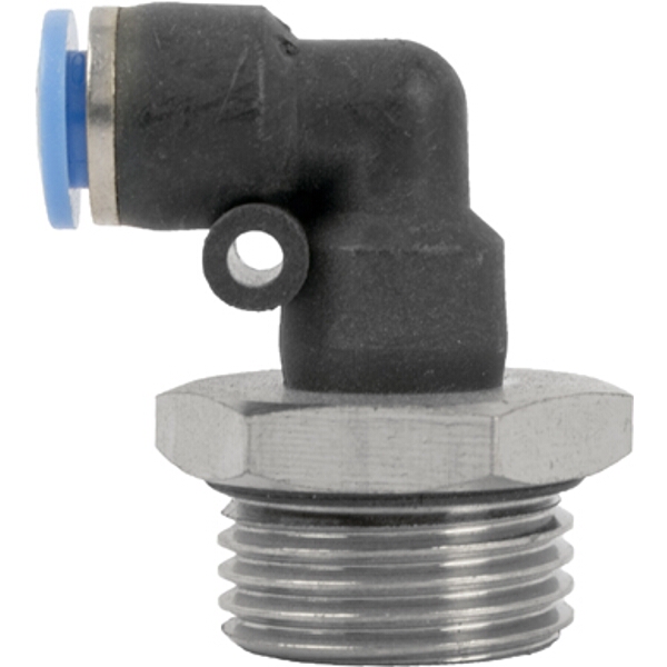 Aircraft Elbow W/O-Ring 6mm-1/2 M Pu Hose Fitting